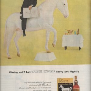 White Horse Scotch Whiskey Ad 1958