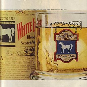 White Horse Scotch Whiskey Ad 1965