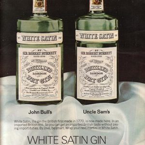 White Satin Gin Ad 1969