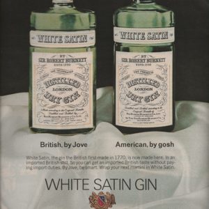 White Satin Gin Ad November 1969