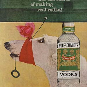 Wolfschmidt Vodka Ad 1960