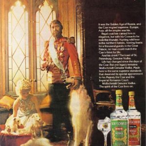 Wolfschmidt Vodka Ad 1980