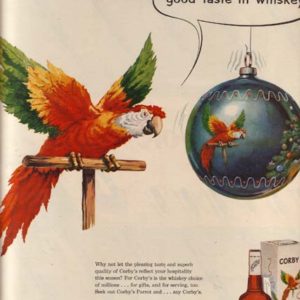 Corby’s Whiskey Ad December 1951