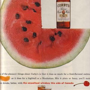 Corby’s Whiskey Ad June 1961