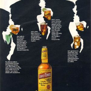 Early Times Bourbon Whiskey Ad 1977