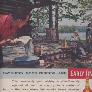 Early Times Bourbon Whiskey Ad August 1956