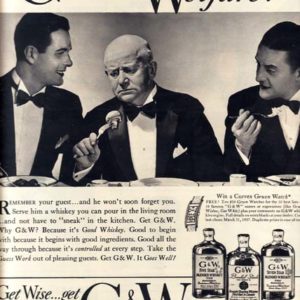 G & W Whiskey Ad 1937