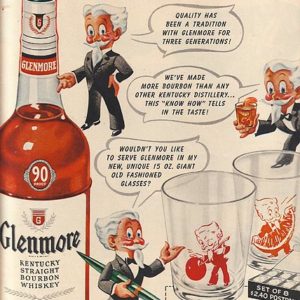 Glenmore Bourbon Whiskey Ad 1950