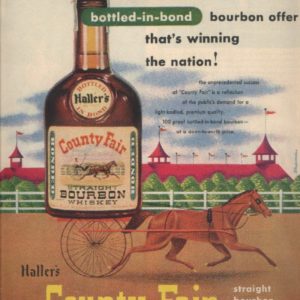 Haller's Country Fair Bourbon Whiskey Ad 1951