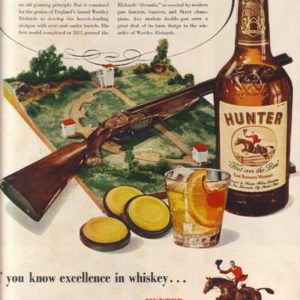 Hunter Whiskey Ad October 1951