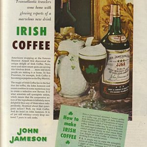 John Jameson Irish Whiskey Ad 1958