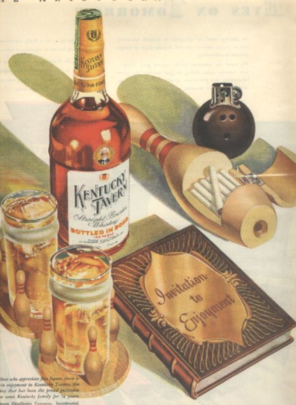 Kentucky Tavern Bourbon Whiskey Ad 1945