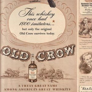 Old Crow Bourbon Whiskey Ad 1942