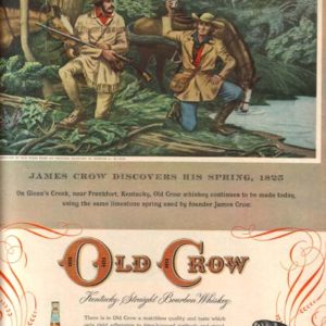 Old Crow Bourbon Whiskey Ad 1949