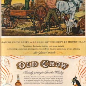 Old Crow Bourbon Whiskey Ad 1951