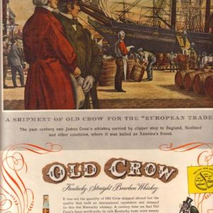 Old Crow Bourbon Whiskey Ad 1953