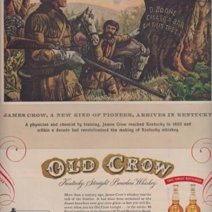 Old Crow Bourbon Whiskey Ad 1955