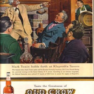 Old Crow Bourbon Whiskey Ad 1959