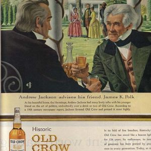 Old Crow Bourbon Whiskey Ad 1963