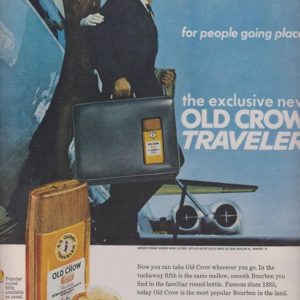 Old Crow Bourbon Whiskey Ad 1967