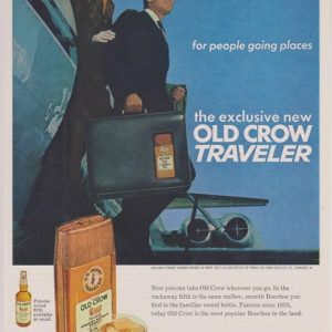 Old Crow Bourbon Whiskey Ad 1968