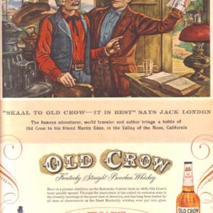 Old Crow Bourbon Whiskey Ad April 1957