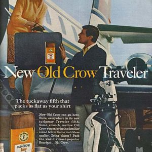 Old Crow Bourbon Whiskey Ad April 1968