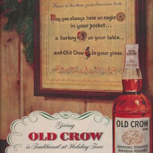 Old Crow Bourbon Whiskey Ad December 1955