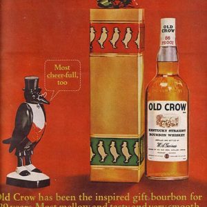 Old Crow Bourbon Whiskey Ad December 1964