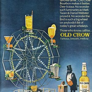 Old Crow Bourbon Whiskey Ad July 1966