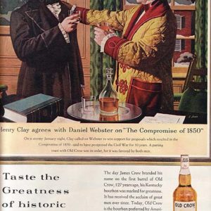 Old Crow Bourbon Whiskey Ad June 1962