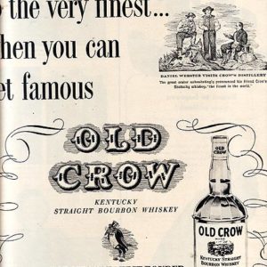 Old Crow Bourbon Whiskey Ad March 1951