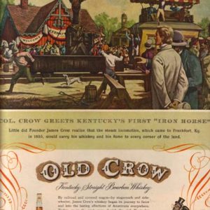 Old Crow Bourbon Whiskey Ad May 1951