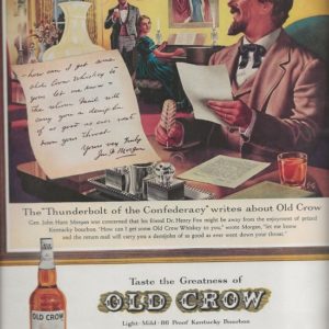 Old Crow Bourbon Whiskey Ad May 1961