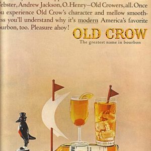 Old Crow Bourbon Whiskey Ad May 1964