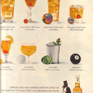 Old Crow Bourbon Whiskey Ad May 1966