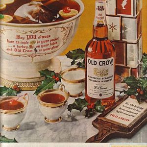 Old Crow Bourbon Whiskey Ad November 1961