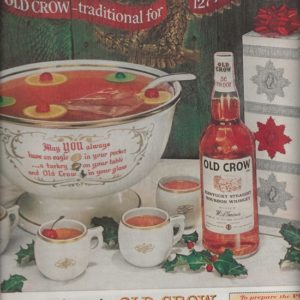 Old Crow Bourbon Whiskey Ad November 1962