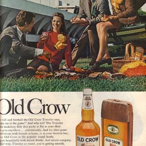 Old Crow Bourbon Whiskey Ad November 1968