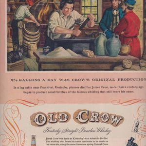 Old Crow Bourbon Whiskey Ad October 1952