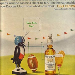 Old Crow Bourbon Whiskey Ad October 1965