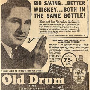 Old Drum Whiskey Ad 1936