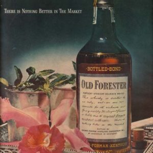 Old Forester Bourbon Whiskey Ad 1946