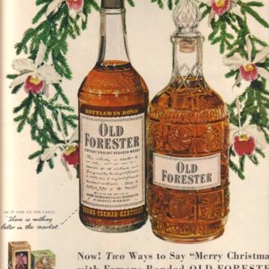 Old Forester Bourbon Whiskey Ad 1950