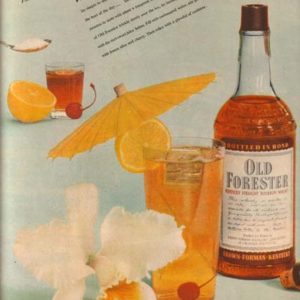 Old Forester Bourbon Whiskey Ad 1954