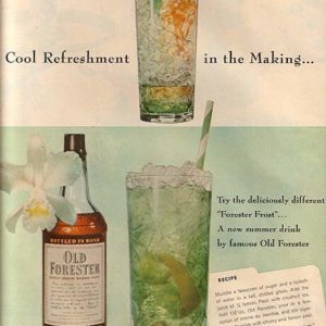 Old Forester Bourbon Whiskey Ad 1955