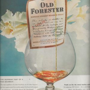 Old Forester Bourbon Whiskey Ad 1958