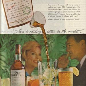 Old Forester Bourbon Whiskey Ad 1959