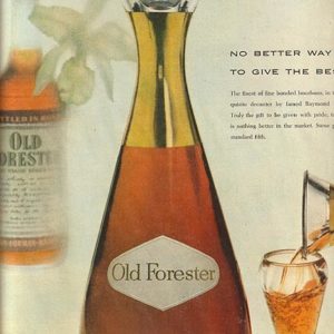 Old Forester Bourbon Whiskey Ad December 1955