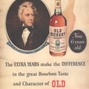 Old Hickory Bourbon Whiskey Ad 1952